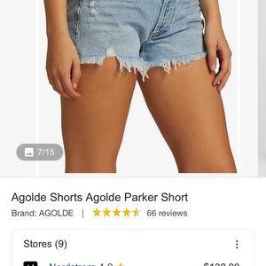 AGOLDE Parker Distressed Short